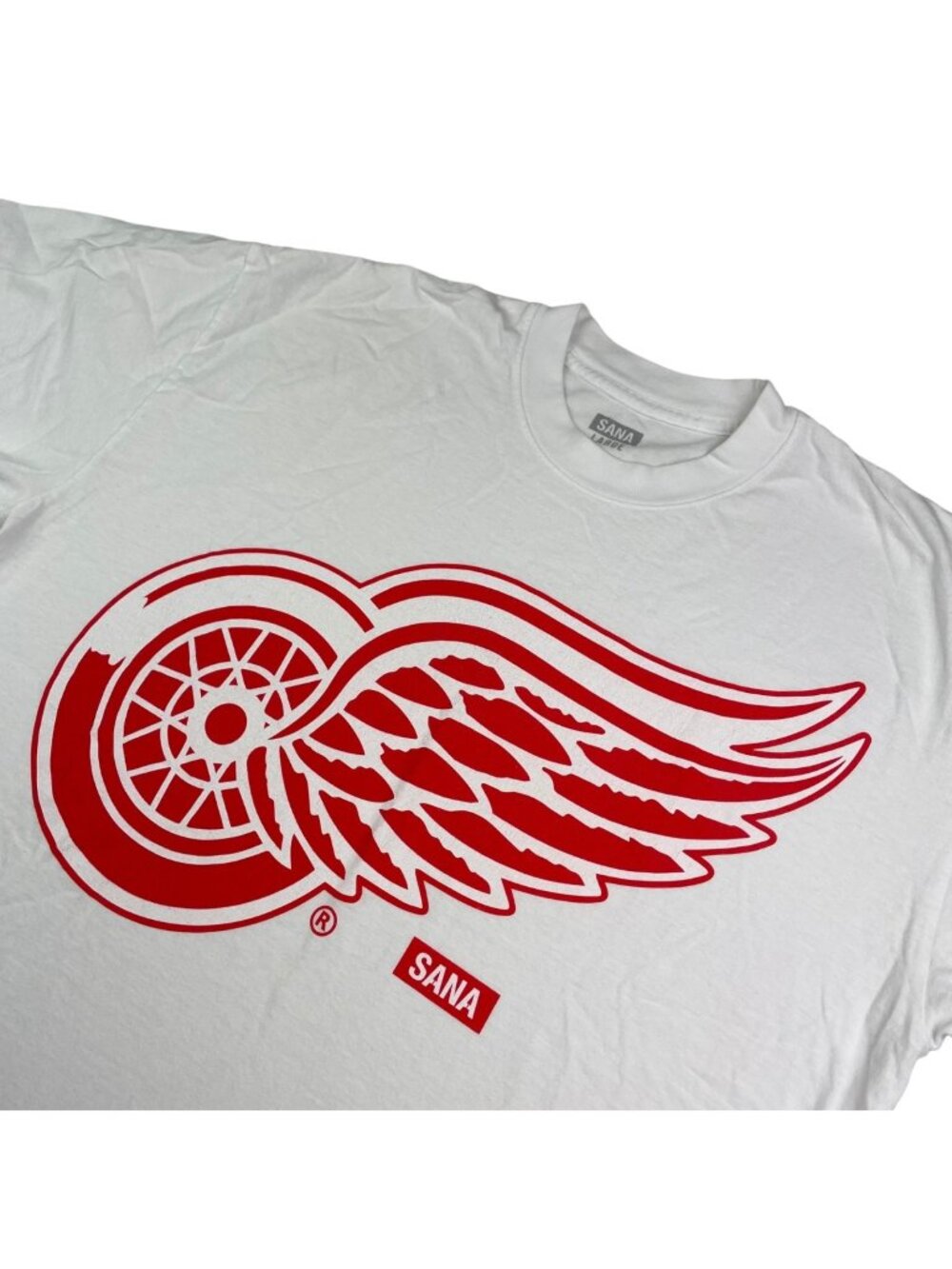 Detroit Red Wings x Sana Men's Crewneck S/S T-Shirt White • Large